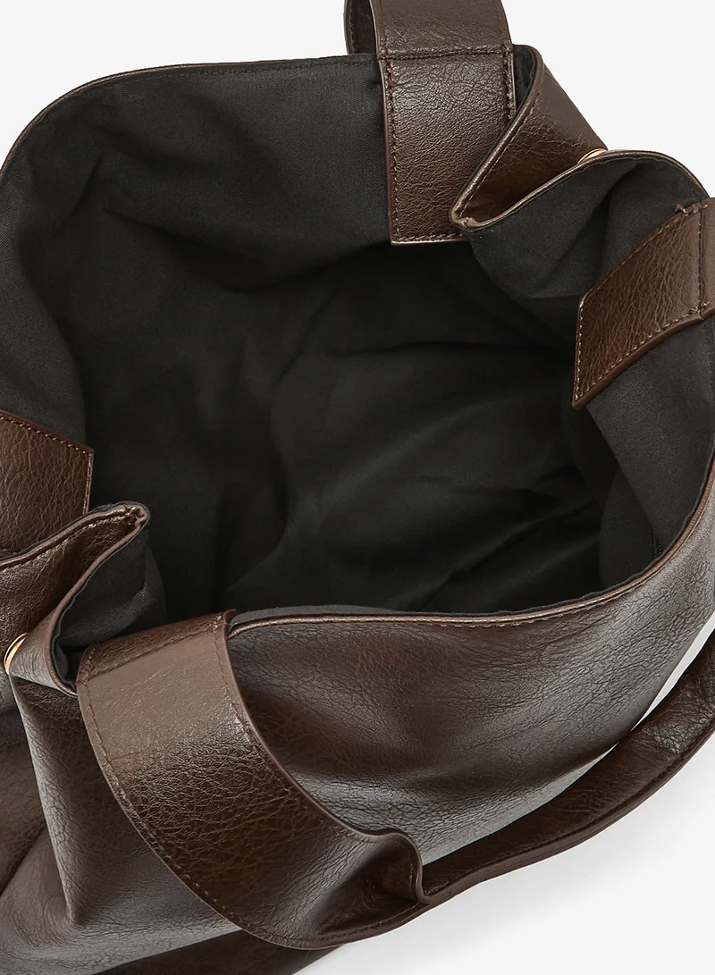 ELLA Brown Slouch Tote Bag With Thick Strap for Women | Best Price UAE